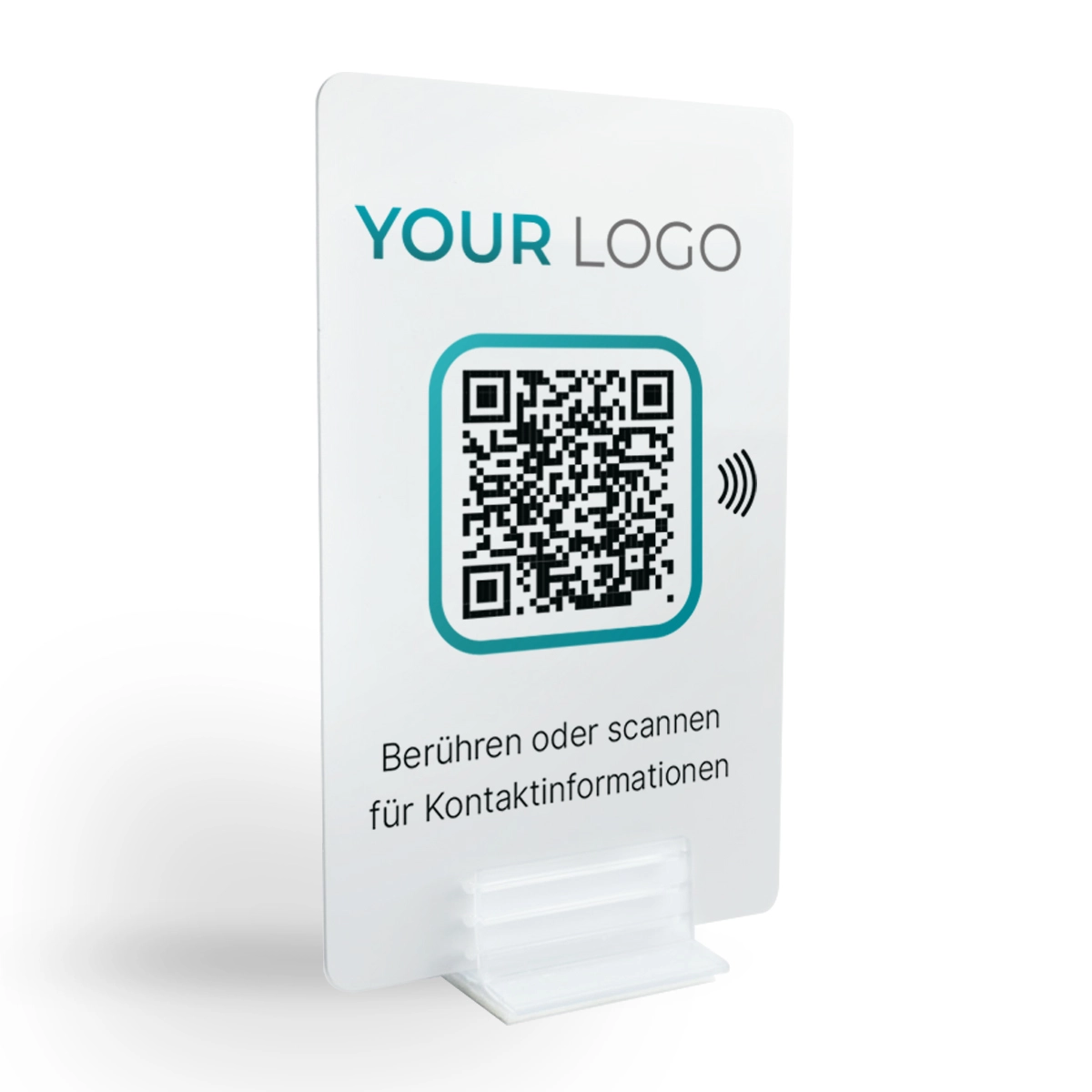 personalisierbare Smartcard Aufsteller (Bewertungskarte) - Digitale Visitenkarte NFC